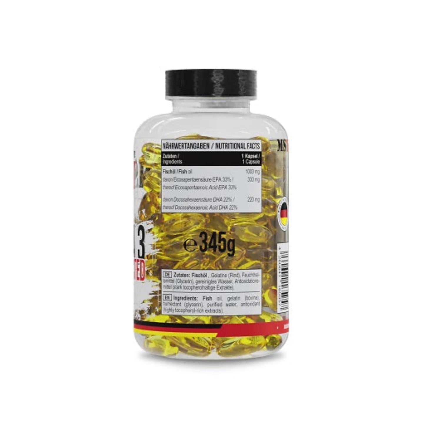 MST Omega 3 Selected – 240 Kapseln - Verpackungseinheit Rückseite