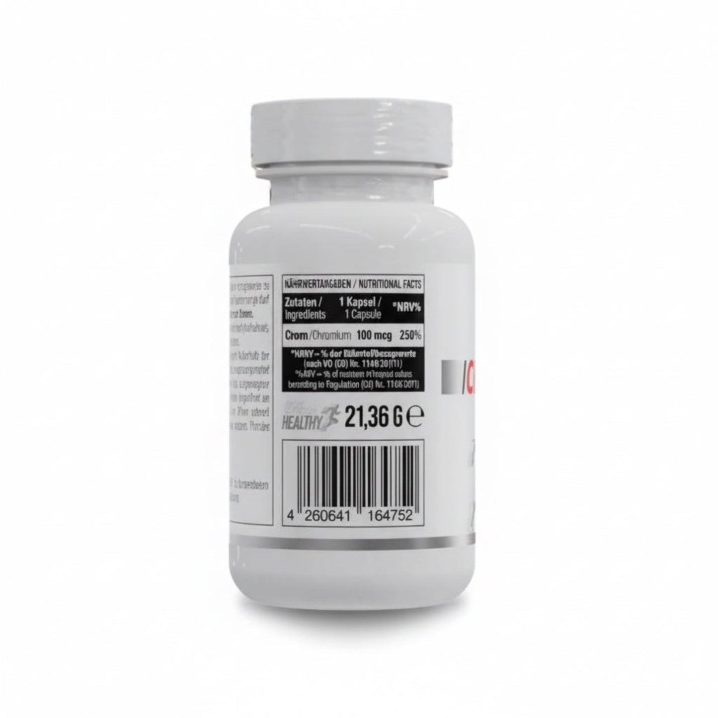 MST - Healthy Chromium picolinate 60 Caps - Nährwertangaben