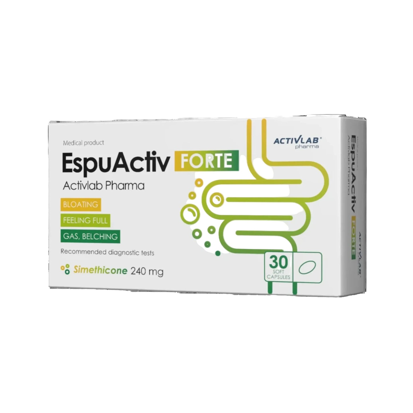 Activlab Pharma EspuActiv FORTE – Simeticon 240mg - 30 Softgel-Kapseln - Verpackungseinheit
