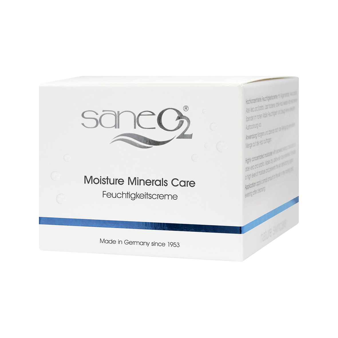 SaneO2® Moisture Minerals Care - Vegane Feuchtigkeitscreme mit Mineralien und Vitaminen. Schützt vor Hautaustrocknung