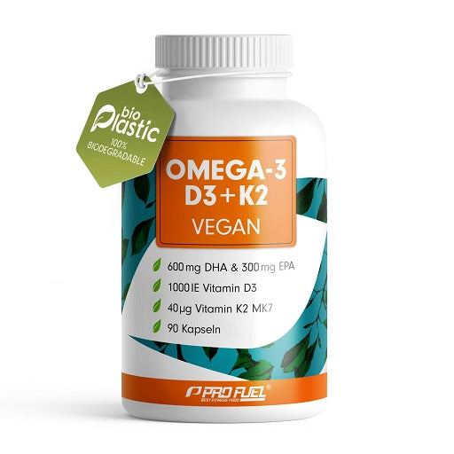 ProFuel Omega 3 + D3 + K2 90 Algenöl Kapseln - Verpackungseinheit