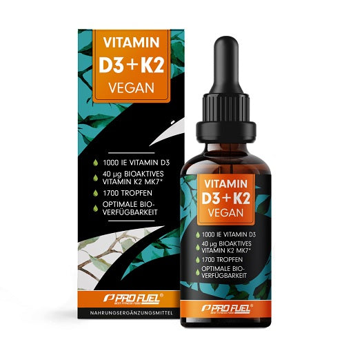 ProFuel Vitamin D3 + K2 Tropfen 1700 Tropfen (50 ml) - Verpackungseinheit