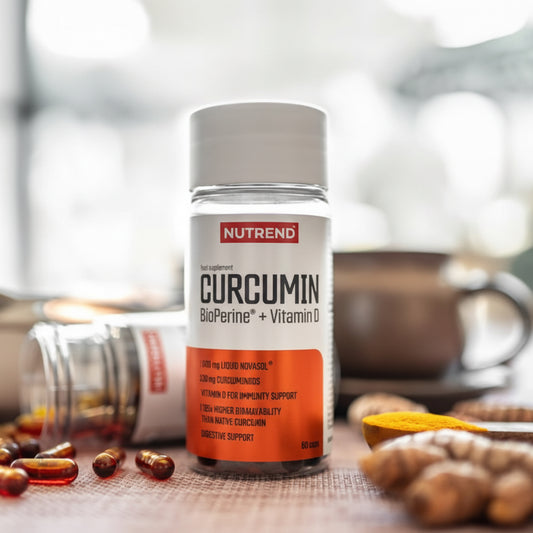 Nutrend Curcumin + Bioperine + Vitamin D, 60 Kapseln - Verpackungseinheit
