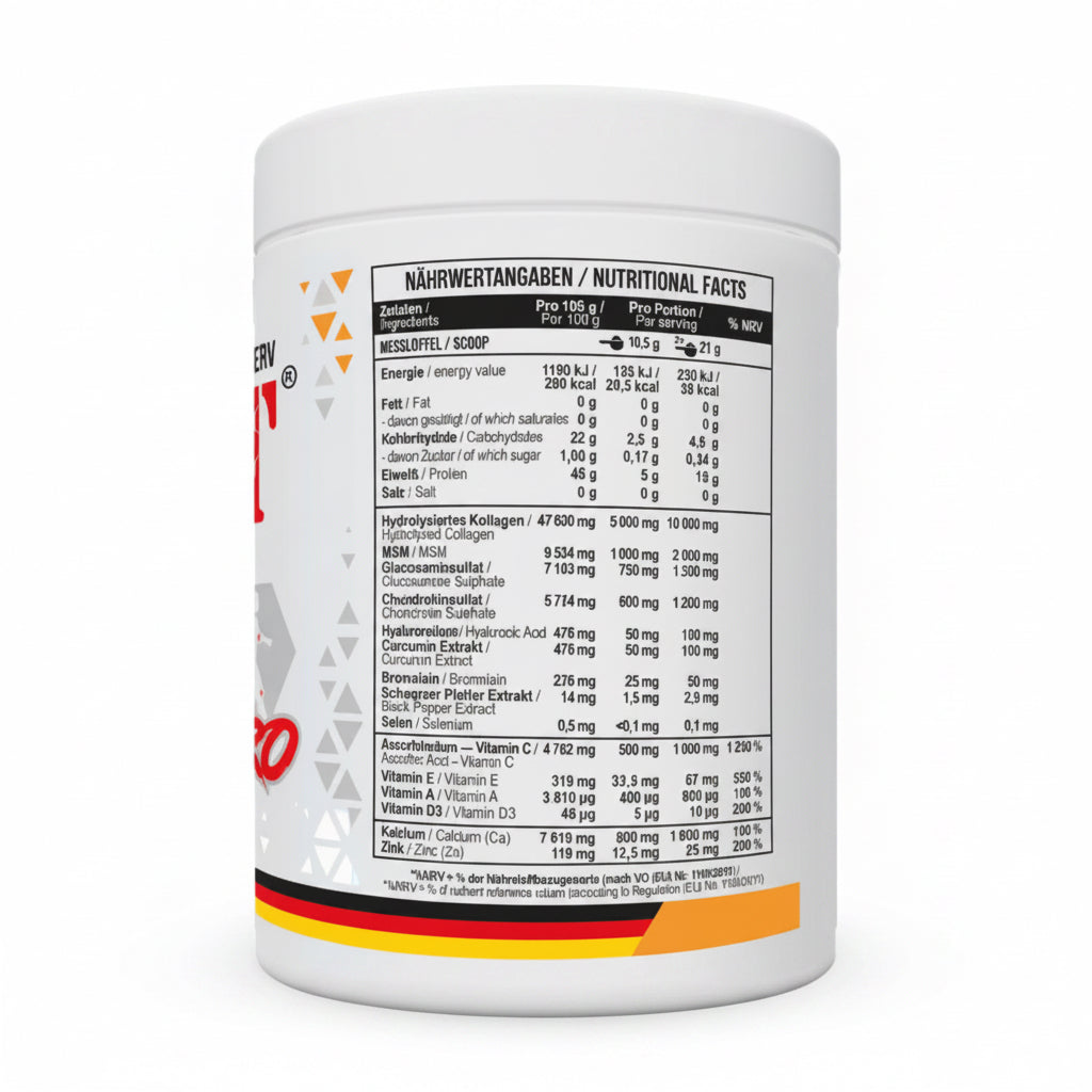 Nährwertangaben und Zutaten MST - Flex Pro 420g