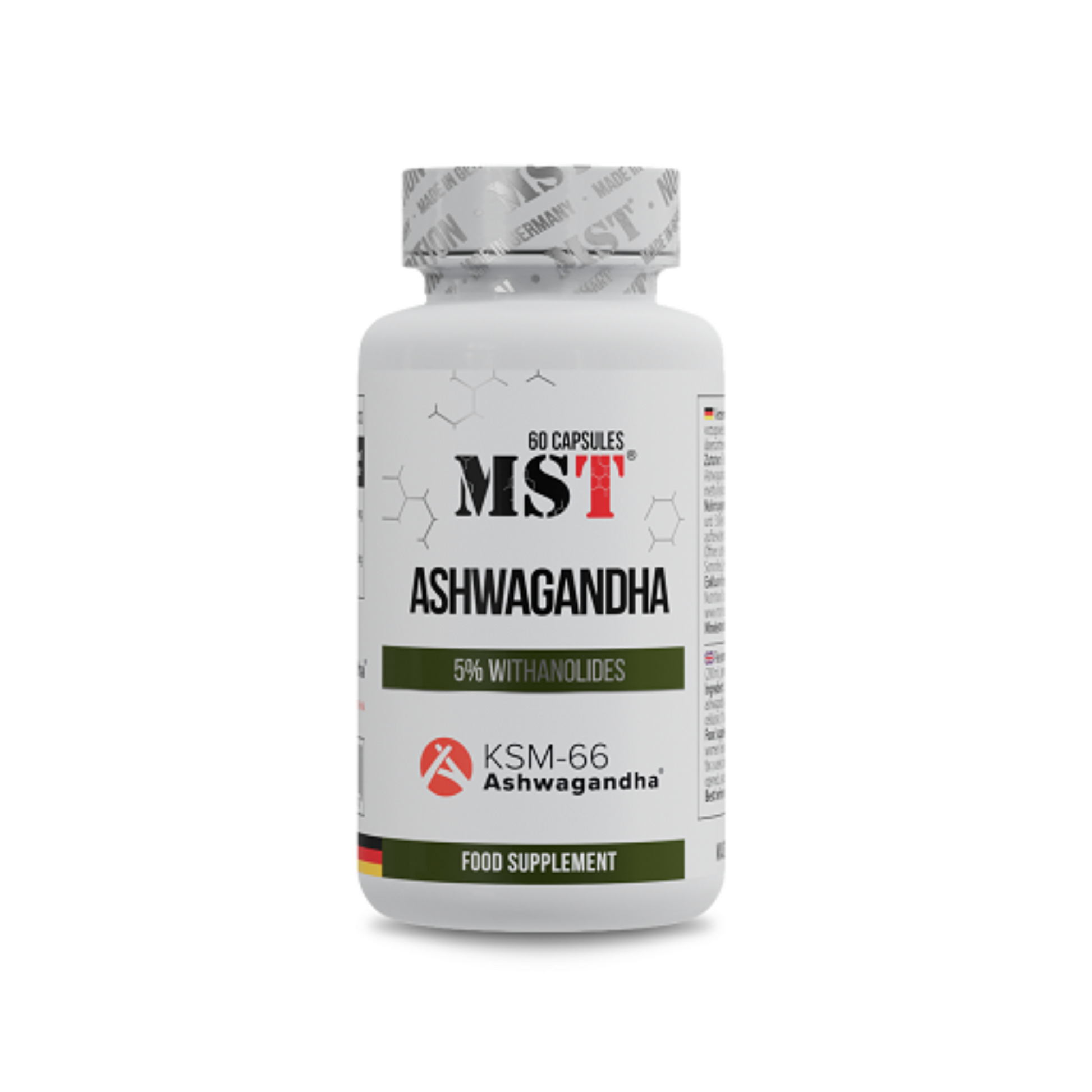 MST - Ashwagandha KSM 66® - 60 Caps - Verpackungseinheit