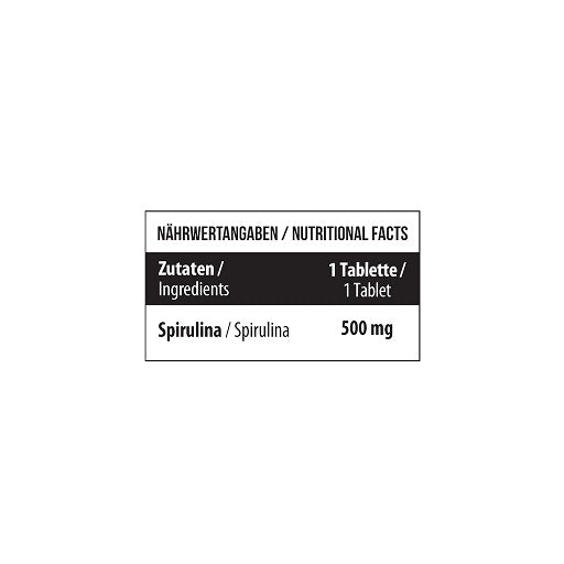 MST - Spirulina 90 Tabletten - Nährwertangaben 2