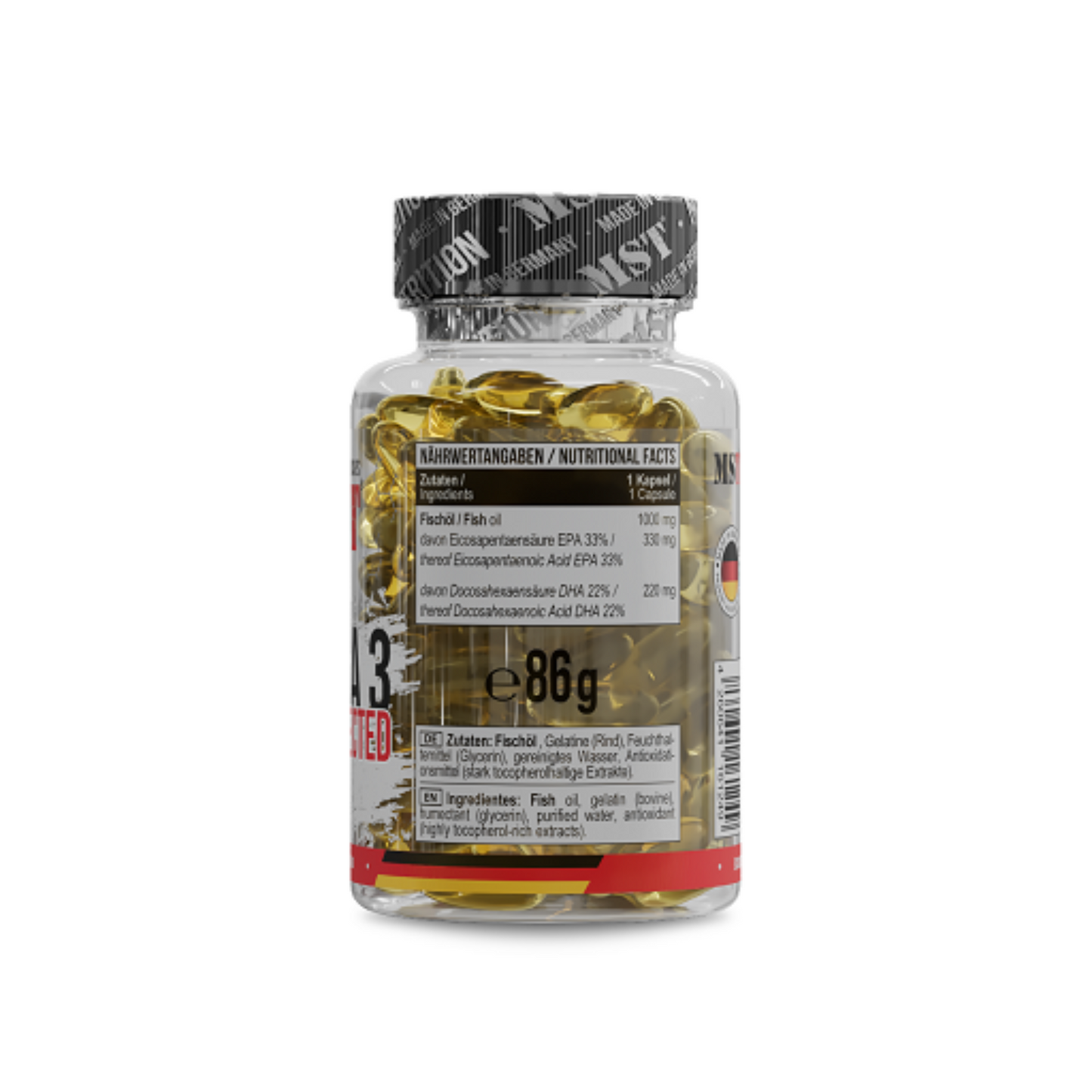 MST - Omega 3 Triglyceride 75% 60 Caps - Verpackungseinheit Nährwerte