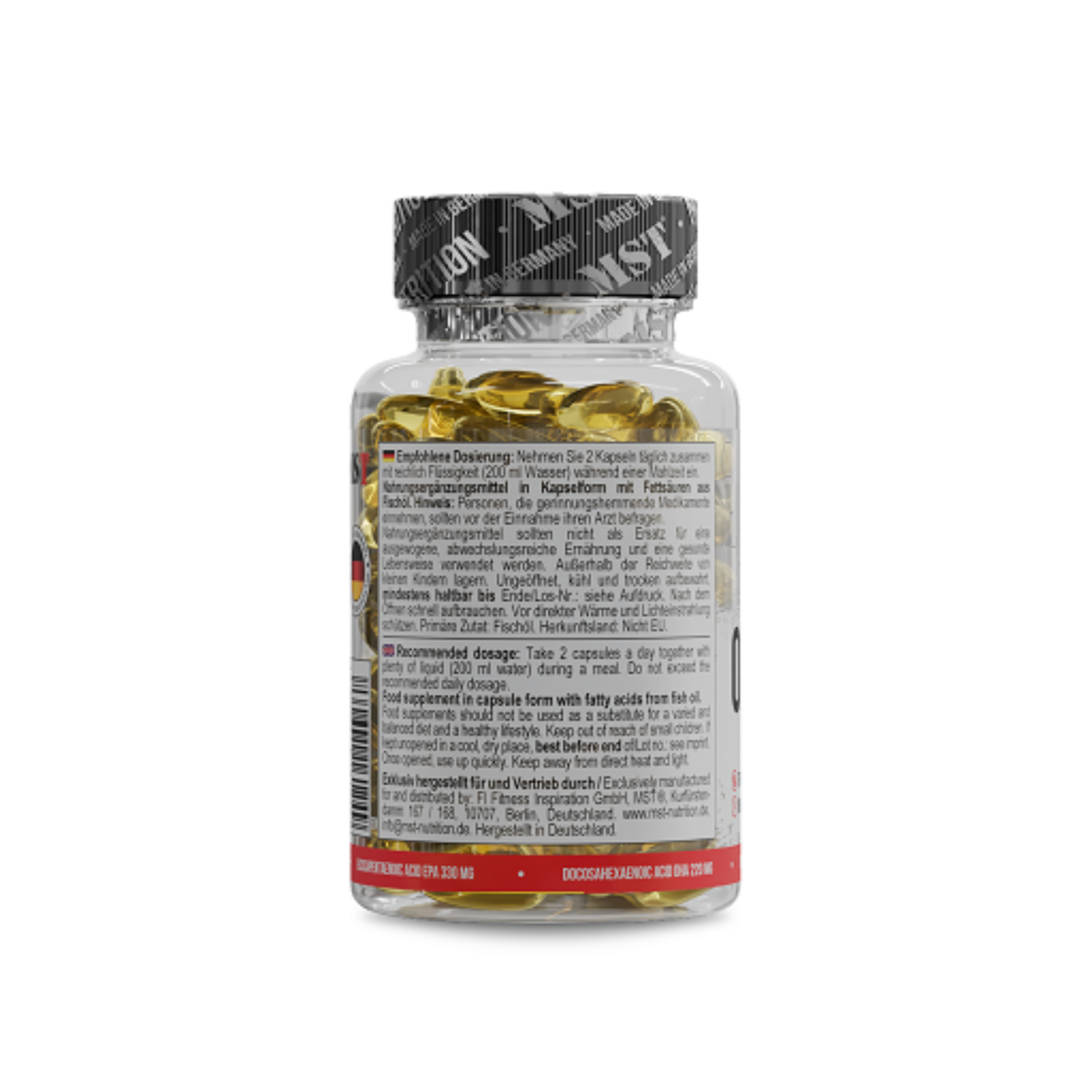 MST - Omega 3 Triglyceride 75% 60 Caps - Verpackungseinheit - Dosierung