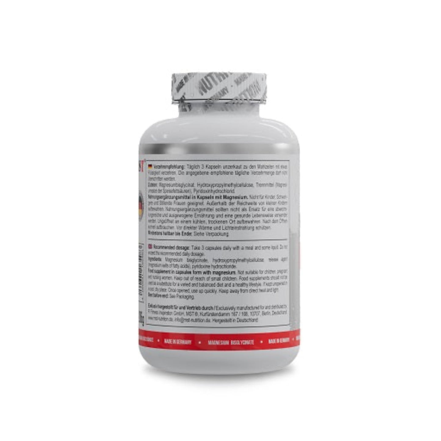 MST - Magnesium Bisglycinat + Chelate 240 Kapseln - Verpackungseinheit Verzehrempfehlung