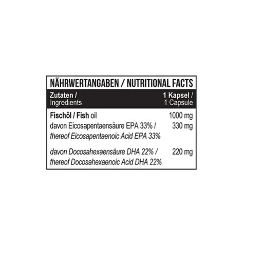 MST - Omega 3 Selected 60 Kapseln - Nährwertanaben