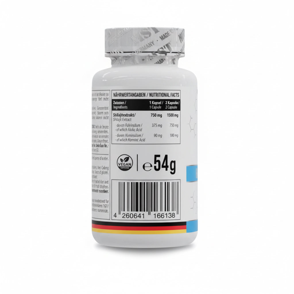 MST - Shilajit 60 Kapseln - Verpackungseinheit - Nährwertangaben