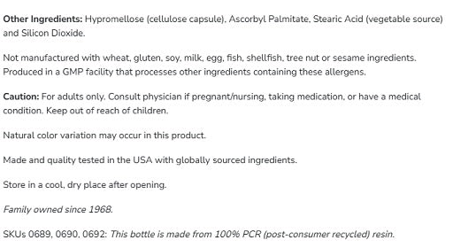 Now Foods Vitamin C-1000 30 Veg Kapseln - Inhaltsstoffe