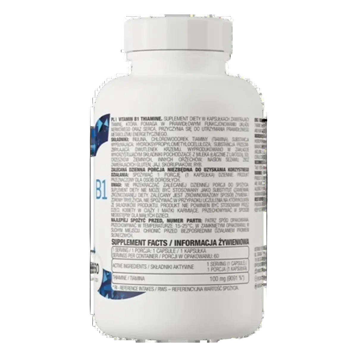 Ostrovit Vitamin B1 Thiamine 60 Kapseln - Inhaltsstoffe