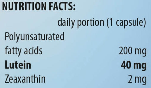 Activlab Lutein Extra 30 Kapseln - Nährwertangaben