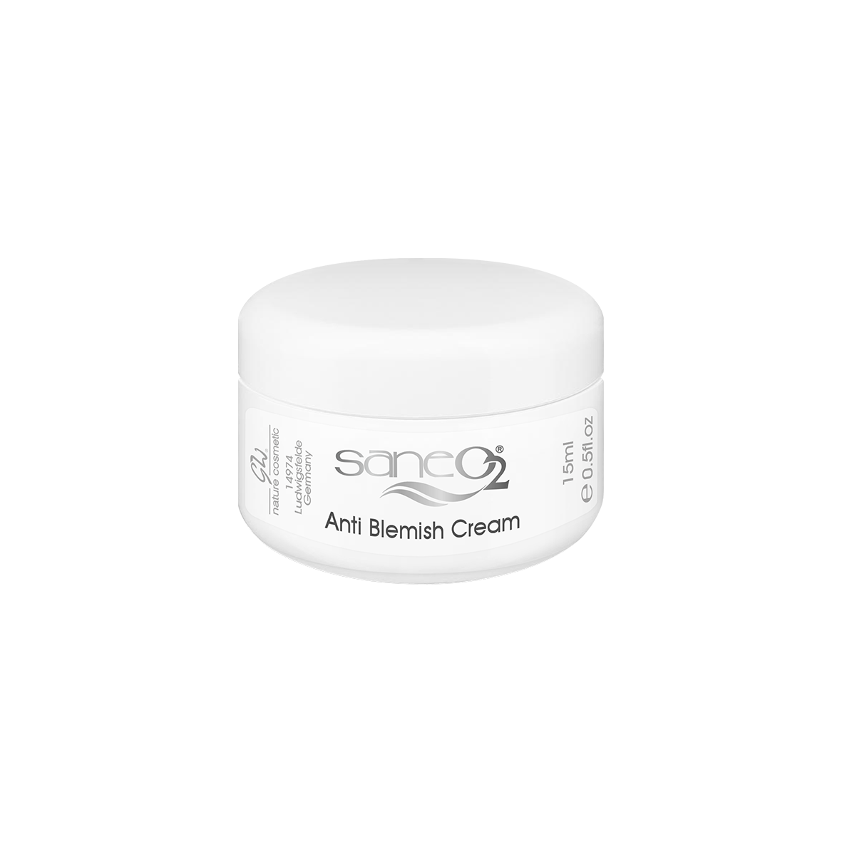 SaneO2 Anti Blemish Cream – Beruhigende Anti-Akne-Pflege mit Schieferöl und Zinkoxid für unreine Haut