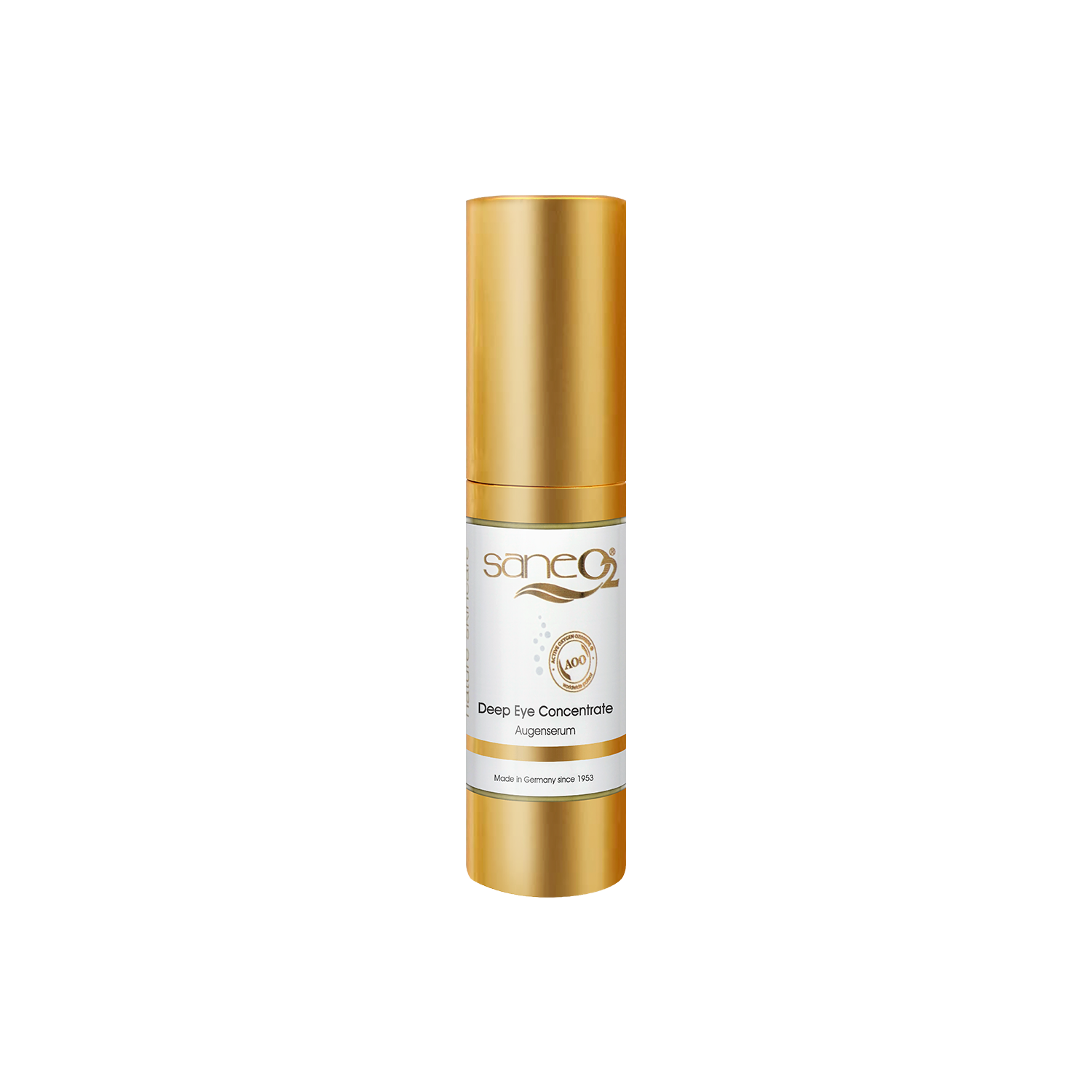 SaneO2 Deep Eye Concentrate – 15 ml aktives Augenserum mit Hyaluronsäure und Weizenkleie-Extrakt für ein gepflegtes Augenpartie-Erscheinungsbild