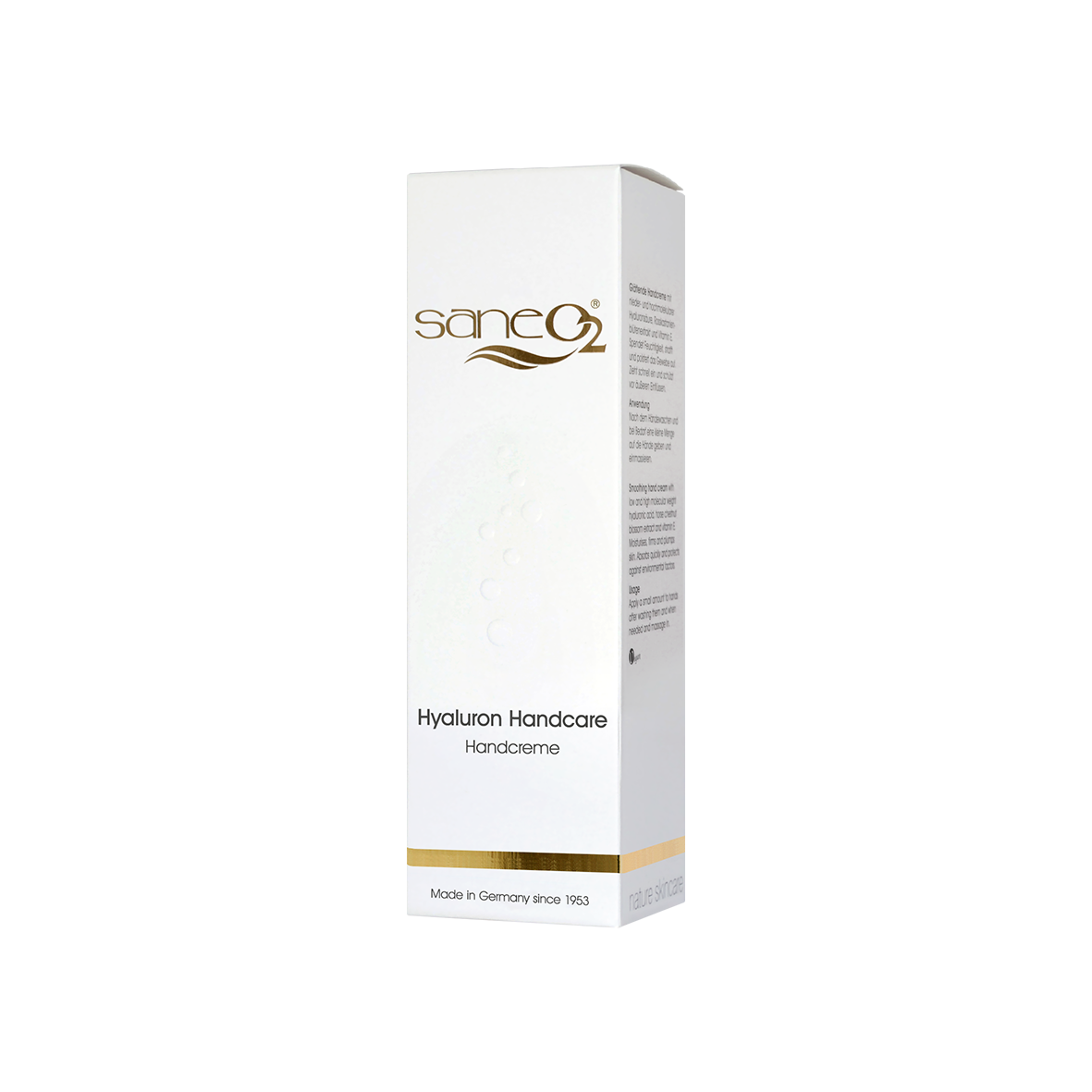 SaneO2® Hyaluron Handcare Handcreme für sofortige und langanhaltende Feuchtigkeit