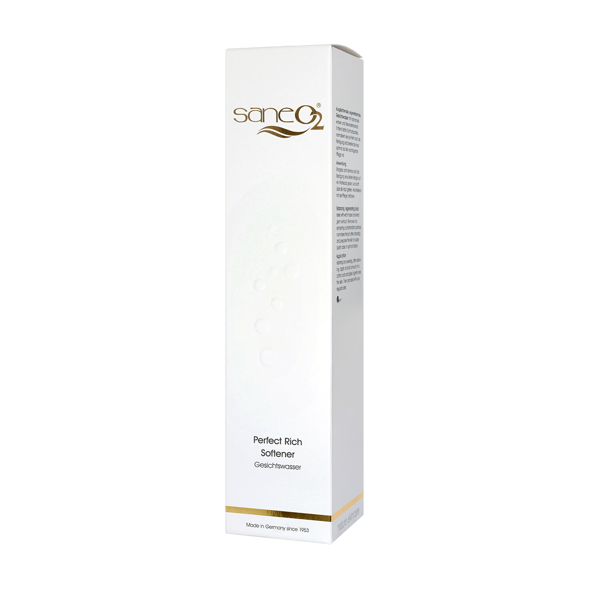 SaneO2® Perfect Rich Softener - Reinigungstonikum  mit Hamameliswasser und Weizenprotein