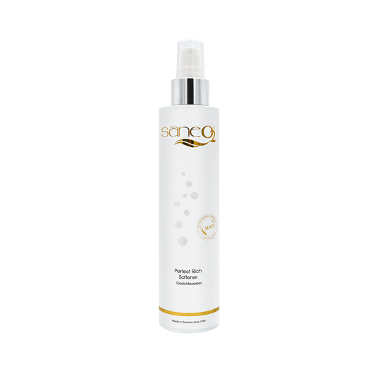 SaneO2 Perfect Rich Softener – Beruhigendes Reinigungstonikum mit Hamamelis und Weizenprotein für empfindliche Haut