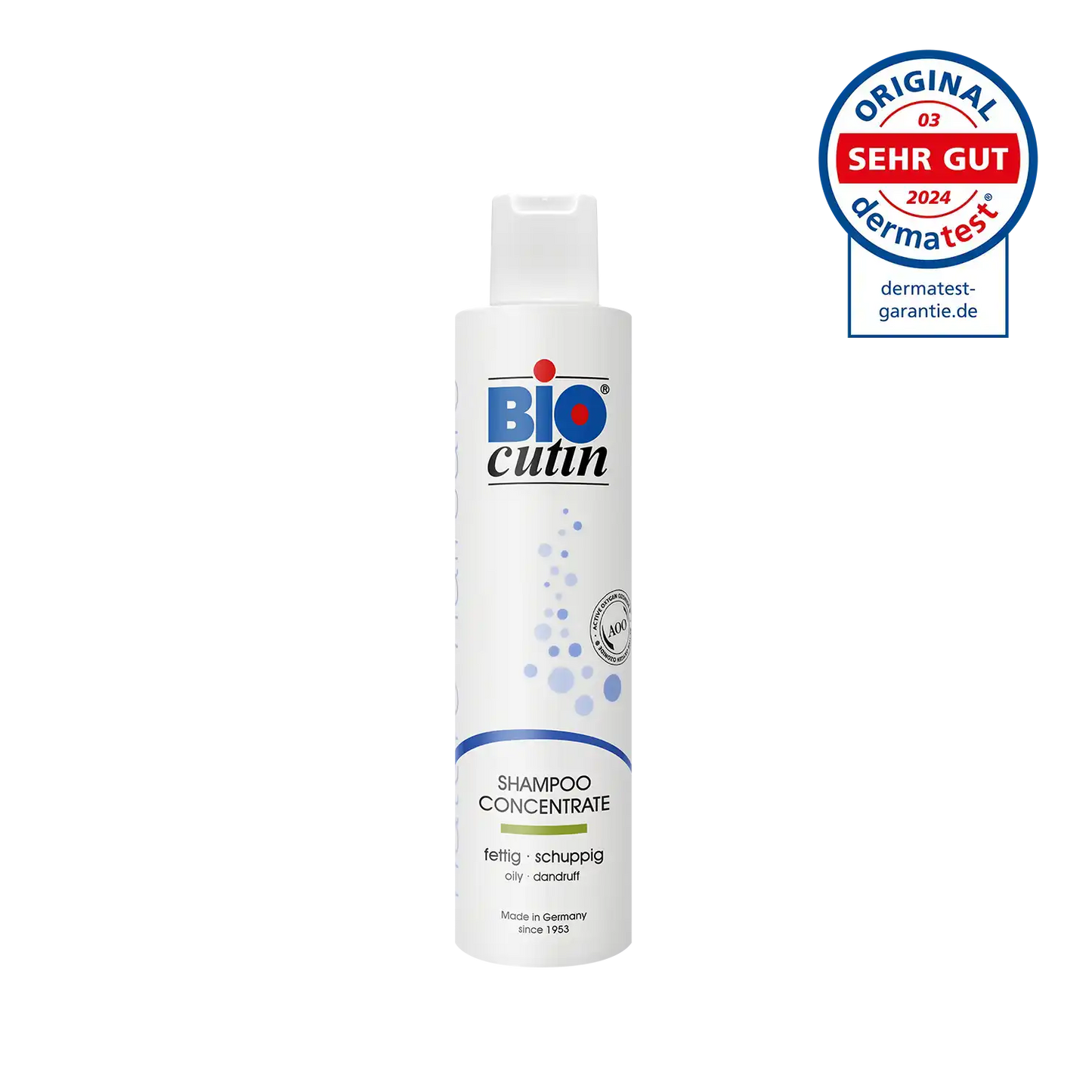 Biocutin Shampoo Concentrate 200 ml – Mildes Shampoo gegen fettiges und schuppiges Haar mit pflanzlichem Keratin
