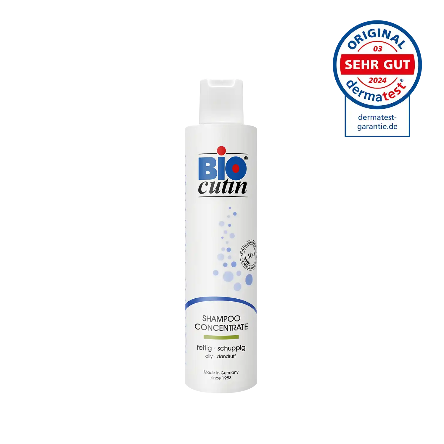 Biocutin Shampoo Concentrate 200 ml – Mildes Shampoo gegen fettiges und schuppiges Haar mit pflanzlichem Keratin