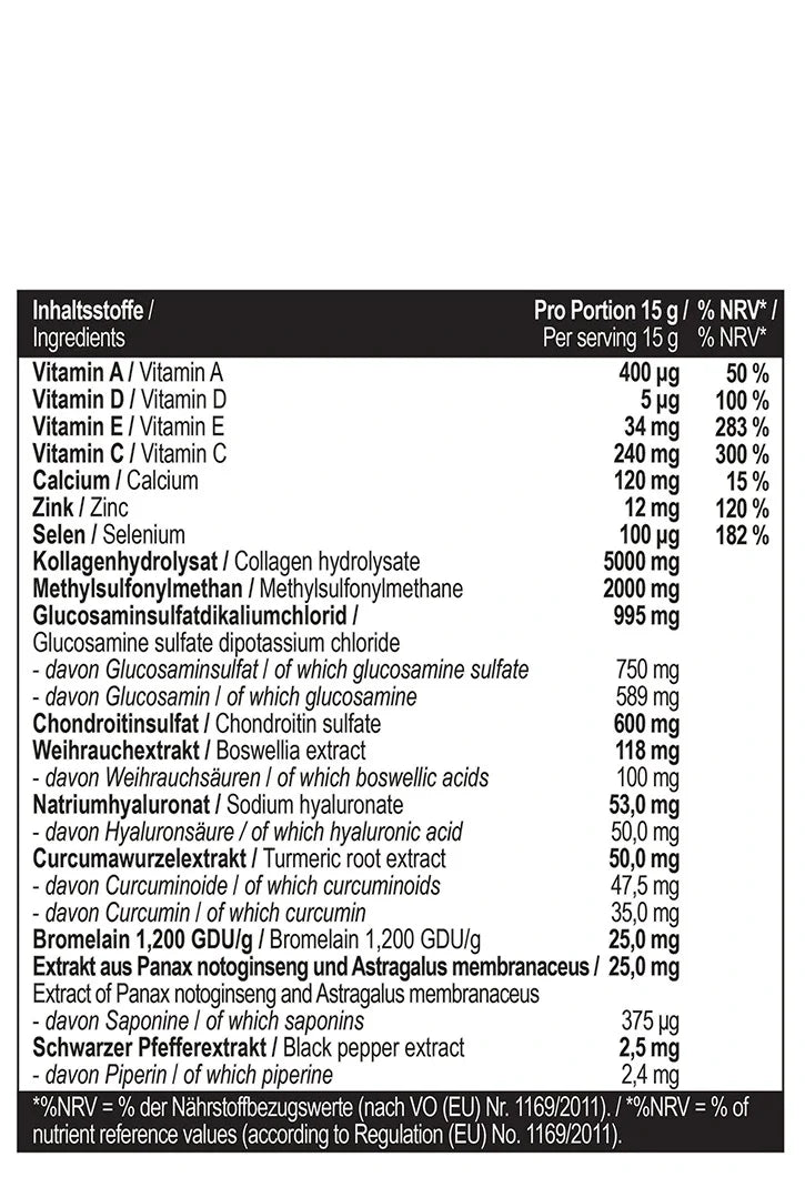 MST - Flex Pro 600g Inhaltsstoffe